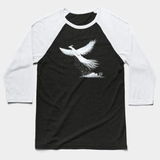 White Phoenix raising from the ashes Baseball T-Shirt